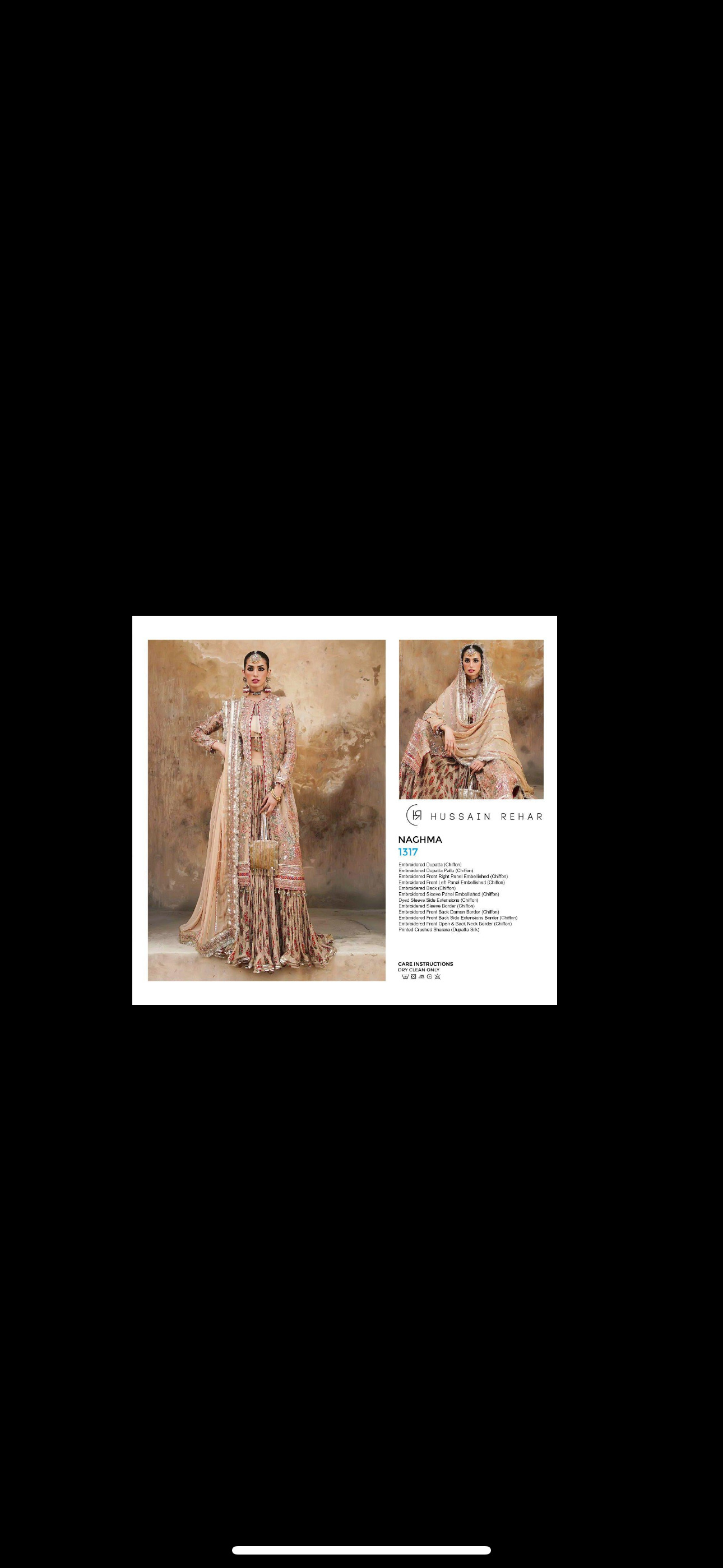 Hussain Rehar Luxury Chiffon Dress